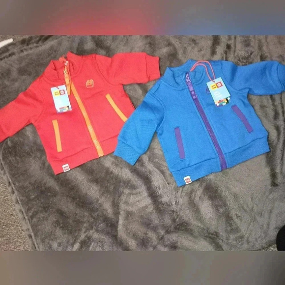 NWT LEGO blue and red baby track zipup jacket set (#883) - Picture 1 of 8